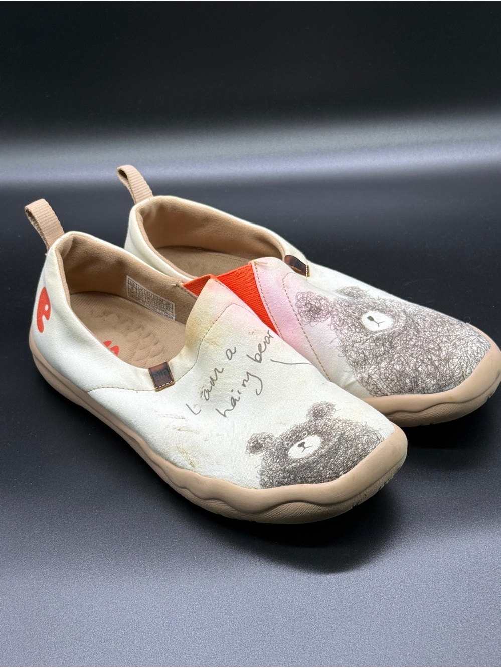 Uin Harry Bear Slip On Canvas Shoes Women's 6 Ankle Lightweight Festive Wear